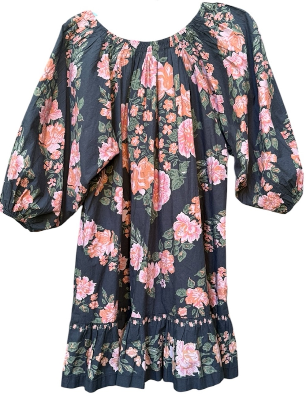 Cleobella Haley Dress Juliet Floral Black Boho Ruffle Mini Size Small NWOT - Picture 10 of 12